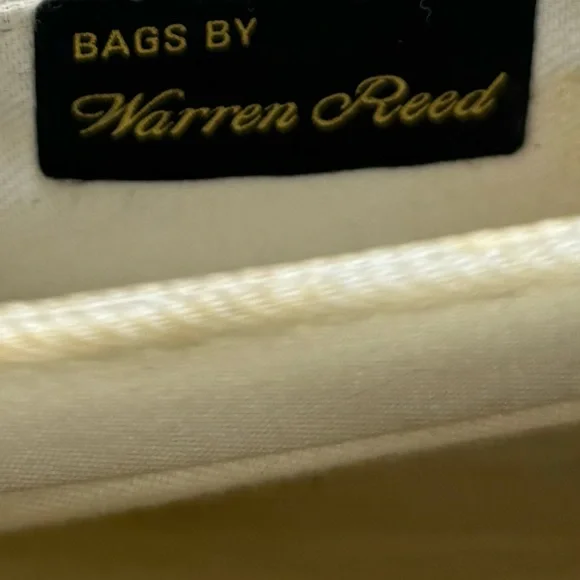 Warren Reed Women’s Gold Purse White Pearl Embellishments Double Strap Vintage  - Picture 5 of 8